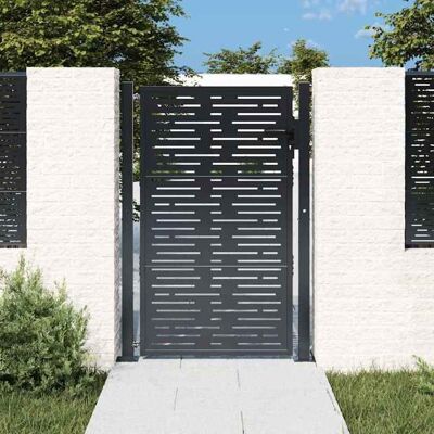 vidaXL Portail de Jardin Portillon de Patio Barrière de Sécurité Porte dExtérieure Terrasse Anthracite 105x155 cm Acier 153193 Gris - Publicité vidaXL Portail de Jardin Portillon de Patio Barrière de Sécurité Porte dExtérieure Terrasse Anthracite 105x155 cm Acier 153193 Gris - Publicité