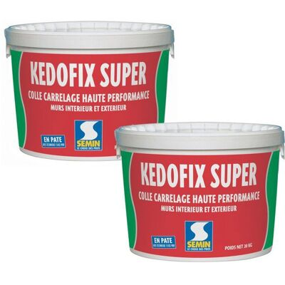 Colle pour Carrelage Haute Performance Kedofix Semin Prêt à lemploi Intérieur-extérieur seau de 20 kg Lot de 2 - Publicité Colle pour Carrelage Haute Performance Kedofix Semin Prêt à lemploi Intérieur-extérieur seau de 20 kg Lot de 2 - Publicité