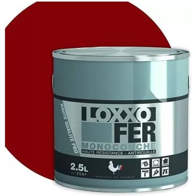 Peinture Fer Antirouille LOXXO Rouge Basque 05 L Rouge - Publicité Peinture Fer Antirouille LOXXO Rouge Basque 05 L Rouge - Publicité