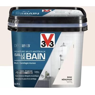 Peinture Multi-Matériaux Salle de bain V33 Deco Lab Rose nenuphar 075 L Rose - Publicité Peinture Multi-Matériaux Salle de bain V33 Deco Lab Rose nenuphar 075 L Rose - Publicité