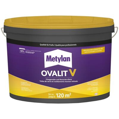 Metylan - OVALIT V - 18 kg - 120 m² - colle pour papier peint - Publicité Metylan - OVALIT V - 18 kg - 120 m² - colle pour papier peint - Publicité