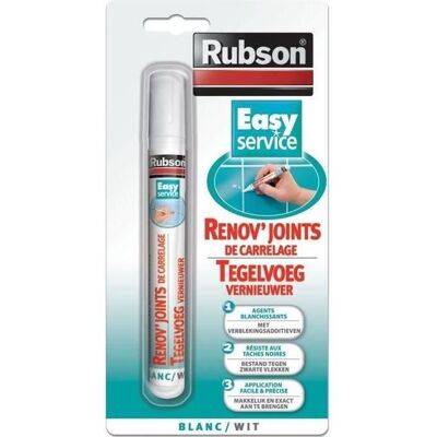 RUBSON RenovJoints de carrelage Blanc 7ml Blanc - Publicité RUBSON RenovJoints de carrelage Blanc 7ml Blanc - Publicité
