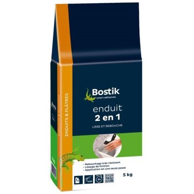 BOSTIK Enduit 2 en 1 lissage et rebouchage - Enduit - Publicité BOSTIK Enduit 2 en 1 lissage et rebouchage - Enduit - Publicité