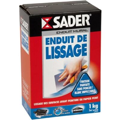 Enduit de lissage - SADER - Mur en pâte - Prêt à l’emploi - Joint plaque de plâtre - Rebouchage - Pot 15 kg Blanc - Publicité Enduit de lissage - SADER - Mur en pâte - Prêt à l’emploi - Joint plaque de plâtre - Rebouchage - Pot 15 kg Blanc - Publicité