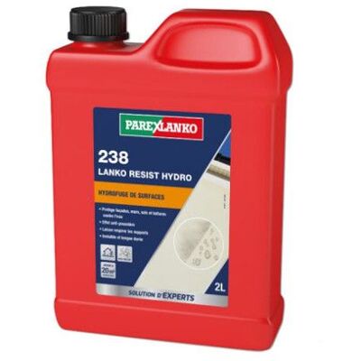 Protection anti-tâches 238 LANKO RÉSIST HYDRO - hydrofuge pour façades terrasses & toiture PAREXLANKO - 2 L - 10 m² Rouge - Publicité Protection anti-tâches 238 LANKO RÉSIST HYDRO - hydrofuge pour façades terrasses & toiture PAREXLANKO - 2 L - 10 m² Rouge - Publicité