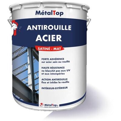 Antirouille Acier - Pot 1 L - Metaltop - 9010 - Blanc pur Blanc - Publicité Antirouille Acier - Pot 1 L - Metaltop - 9010 - Blanc pur Blanc - Publicité