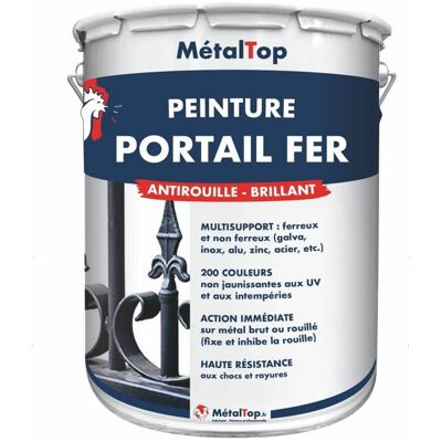 Peinture Portail Fer - Pot 5 L - Metaltop - 7006 - Gris beige Beige - Publicité Peinture Portail Fer - Pot 5 L - Metaltop - 7006 - Gris beige Beige - Publicité
