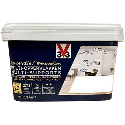 V33 Peinture rénovation multi-supportsBlanc 2L Blanc - Publicité V33 Peinture rénovation multi-supportsBlanc 2L Blanc - Publicité