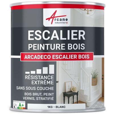 ARCANE INDUSTRIES Peinture Escalier Bois : ARCADÉCO ESCALIER BOIS - 1 kg Blanc Blanc - Publicité ARCANE INDUSTRIES Peinture Escalier Bois : ARCADÉCO ESCALIER BOIS - 1 kg Blanc Blanc - Publicité