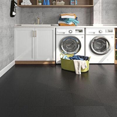 Dalles vinyles - LIVELYNINE - Livelynine - auto-adhésives - 30x30 cm (16 pcs) - antidérapantes lavables Noir - Publicité Dalles vinyles - LIVELYNINE - Livelynine - auto-adhésives - 30x30 cm (16 pcs) - antidérapantes lavables Noir - Publicité
