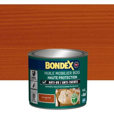 BONDEX Huile Mobilier 0.5L Teck - Huile pour Bois - Publicité BONDEX Huile Mobilier 0.5L Teck - Huile pour Bois - Publicité