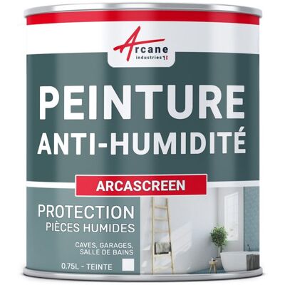 ARCANE INDUSTRIES Peinture anti humidité mur humide salle de bain - ARCASCREEN - 0.75 L (jusquà 3 m²) Blanc - Publicité ARCANE INDUSTRIES Peinture anti humidité mur humide salle de bain - ARCASCREEN - 0.75 L (jusquà 3 m²) Blanc - Publicité