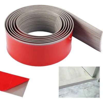 KALANKA Barre de seuil autoadhésive en PVC-KAL-Barre de Seuil Adhésive 2m×5cmBande de Transition SolBande Décorative PVC Vinyle Gris - Publicité KALANKA Barre de seuil autoadhésive en PVC-KAL-Barre de Seuil Adhésive 2m×5cmBande de Transition SolBande Décorative PVC Vinyle Gris - Publicité