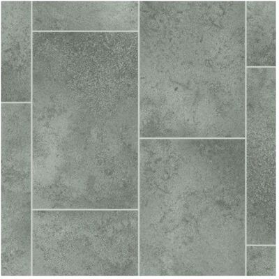 DECOWEB Sol Vinyle Style - Imitation Carrelage gris - 2m x 2m Gris - Publicité DECOWEB Sol Vinyle Style - Imitation Carrelage gris - 2m x 2m Gris - Publicité