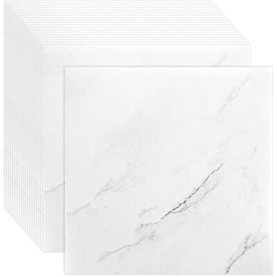 AUTREMENT 20 Dalles PVC Adhésives Sol 30x30cm Sol Vinyle Autocollant Effet Marbre Blanc Imperméable Revêtement de Sol pour TAPIS DE PARC Blanc - Publicité AUTREMENT 20 Dalles PVC Adhésives Sol 30x30cm Sol Vinyle Autocollant Effet Marbre Blanc Imperméable Revêtement de Sol pour TAPIS DE PARC Blanc - Publicité