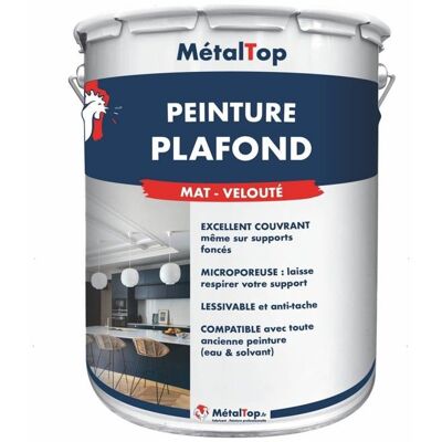 Peinture Plafond - Pot 5 L - Metaltop Blanc - Publicité Peinture Plafond - Pot 5 L - Metaltop Blanc - Publicité
