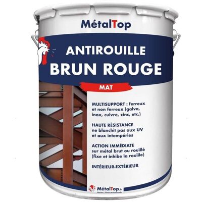 Antirouille Brun Rouge - Pot 1 L - Metaltop - 8012 - Brun rouge Rouge - Publicité Antirouille Brun Rouge - Pot 1 L - Metaltop - 8012 - Brun rouge Rouge - Publicité