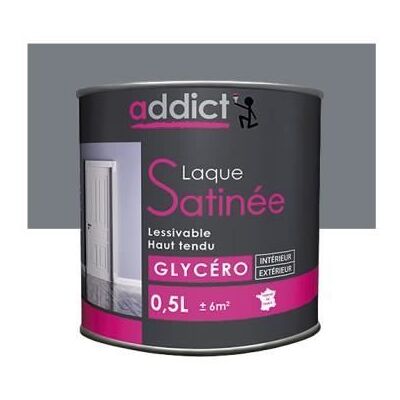 Peinture laque - Addict - ADD111381 - Satinée - 05 L - Gris minéral Gris - Publicité Peinture laque - Addict - ADD111381 - Satinée - 05 L - Gris minéral Gris - Publicité