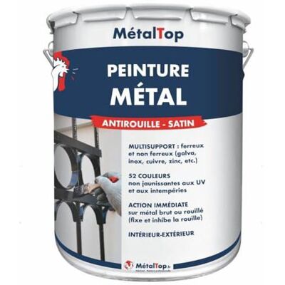 METALTOP Peinture Metal - Gris anthracite - 7016-1 L - Protection antirouille durable pour surfaces métalliques Gris - Publicité METALTOP Peinture Metal - Gris anthracite - 7016-1 L - Protection antirouille durable pour surfaces métalliques Gris - Publicité