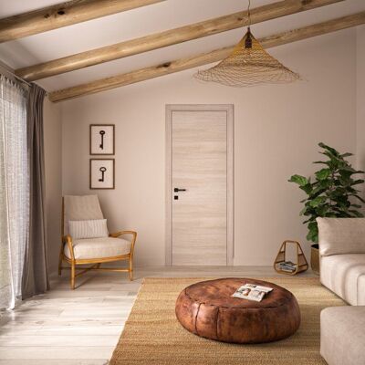 Bloc porte avec huisserie réversible et ajustable - OPTIMUM - Premium - Chêne blond - H 204 x Ep 44 x L 73 cm Marron - Publicité Bloc porte avec huisserie réversible et ajustable - OPTIMUM - Premium - Chêne blond - H 204 x Ep 44 x L 73 cm Marron - Publicité