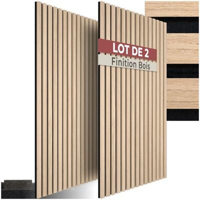 Isolation acoustique - TECTAKE - Lot de 2 panneaux acoustiques SONIC WALL II aspect bois 110 x 50 x 18 cm - Chêne clair Marron - Publicité Isolation acoustique - TECTAKE - Lot de 2 panneaux acoustiques SONIC WALL II aspect bois 110 x 50 x 18 cm - Chêne clair Marron - Publicité