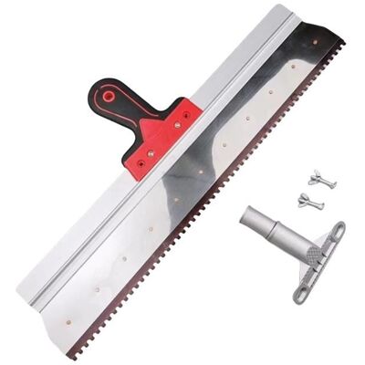 Kit outils ragréage Râteau autonivelant 56cm Ciment auto-nivelant Râteau autonivelant pour peinture de sol avec adaptateur - Publicité Kit outils ragréage Râteau autonivelant 56cm Ciment auto-nivelant Râteau autonivelant pour peinture de sol avec adaptateur - Publicité