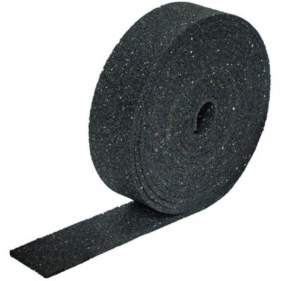 IVOL Support de dalles en caoutchouc - Rouleau de 10 mètres - Largeur 70 mm - Épaisseur 10 mm Noir - Publicité IVOL Support de dalles en caoutchouc - Rouleau de 10 mètres - Largeur 70 mm - Épaisseur 10 mm Noir - Publicité