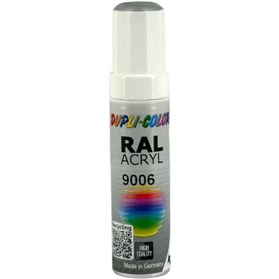 DUPLI-COLOR Stylo de retouche peinture acrylique - Gris aluminium - RAL 9006 - Mat - Tous supports - Duplicolor Gris - Publicité DUPLI-COLOR Stylo de retouche peinture acrylique - Gris aluminium - RAL 9006 - Mat - Tous supports - Duplicolor Gris - Publicité