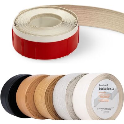 KARAT Plinthe adhésive en PVC 50 x 15 mm Plusieurs longueurs et coloris Chêne L : 25 mètres Marron - Publicité KARAT Plinthe adhésive en PVC 50 x 15 mm Plusieurs longueurs et coloris Chêne L : 25 mètres Marron - Publicité