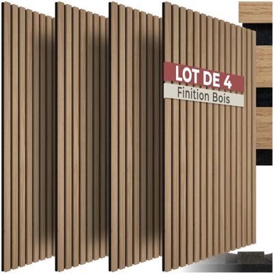 Isolation acoustique - TECTAKE - Lot de 4 panneaux acoustiques SONIC WALL III en bois 120 x 60 x 1 1 cm - Marron chêne Marron - Publicité Isolation acoustique - TECTAKE - Lot de 4 panneaux acoustiques SONIC WALL III en bois 120 x 60 x 1 1 cm - Marron chêne Marron - Publicité