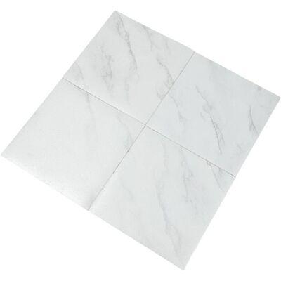 OUKANING Lot de 32 dalles autocollantes en PVC - Revêtement de sol en vinyle imperméable - Marbre blanc - 30 x 30 cm Blanc - Publicité OUKANING Lot de 32 dalles autocollantes en PVC - Revêtement de sol en vinyle imperméable - Marbre blanc - 30 x 30 cm Blanc - Publicité