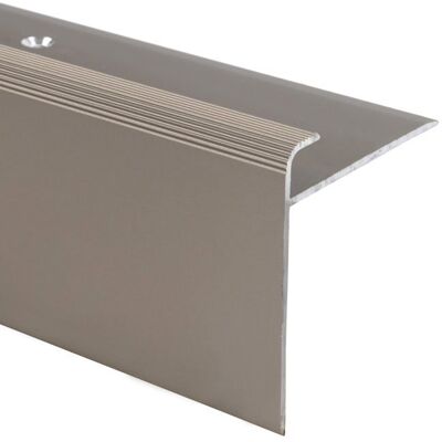 KARAT Seuil descalier Safety Forme: F Aluminium anodisé Bronze clair S 90 cm Marron - Publicité KARAT Seuil descalier Safety Forme: F Aluminium anodisé Bronze clair S 90 cm Marron - Publicité