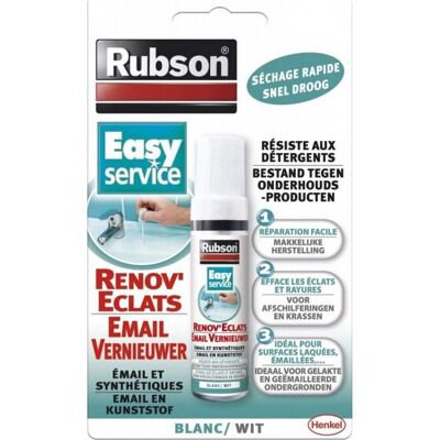 RUBSON Renovéclats - Flacon 10 ml Blanc - Publicité RUBSON Renovéclats - Flacon 10 ml Blanc - Publicité