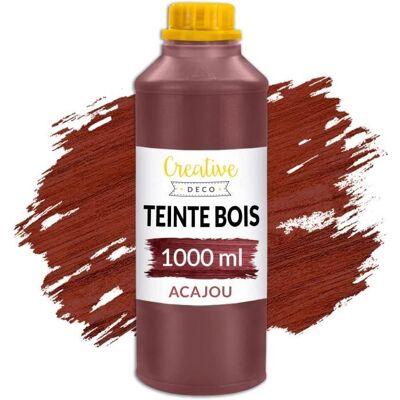 Teinture Bois - Creative Deco - Acajou - 1L - Séchage Rapide - Non Toxique - Intérieur Marron - Publicité Teinture Bois - Creative Deco - Acajou - 1L - Séchage Rapide - Non Toxique - Intérieur Marron - Publicité