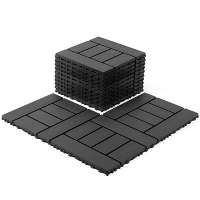 IDEKO 44x Dalles de jardin clipsables en PVC plancher durable 30 x 30 cm Type classique Revêtement de sol extérieur Gris P457295 Gris - Publicité IDEKO 44x Dalles de jardin clipsables en PVC plancher durable 30 x 30 cm Type classique Revêtement de sol extérieur Gris P457295 Gris - Publicité