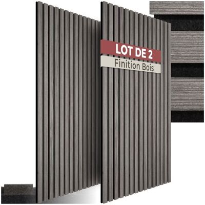 Isolation acoustique - TECTAKE - Lot de 2 panneaux acoustiques SONIC WALL II aspect bois 110 x 50 x 18 cm - Chêne gris clair Gris - Publicité Isolation acoustique - TECTAKE - Lot de 2 panneaux acoustiques SONIC WALL II aspect bois 110 x 50 x 18 cm - Chêne gris clair Gris - Publicité