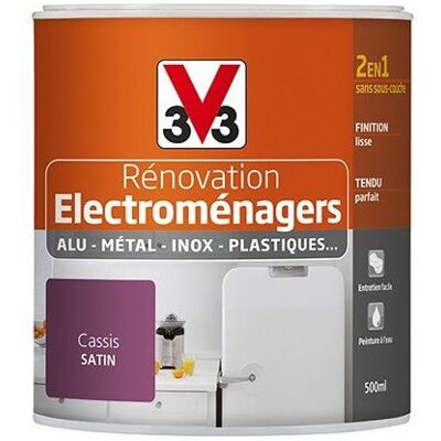 Peinture Cassis Satin Electroménager V33 500mL Violet 0000000 Violet - Publicité Peinture Cassis Satin Electroménager V33 500mL Violet 0000000 Violet - Publicité