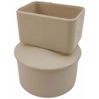 Manchon PVC Ø100 pour sortie tube alu 82 x 56 mm sable pour gouttiere - ADEQUA Beige - Publicité Manchon PVC Ø100 pour sortie tube alu 82 x 56 mm sable pour gouttiere - ADEQUA Beige - Publicité