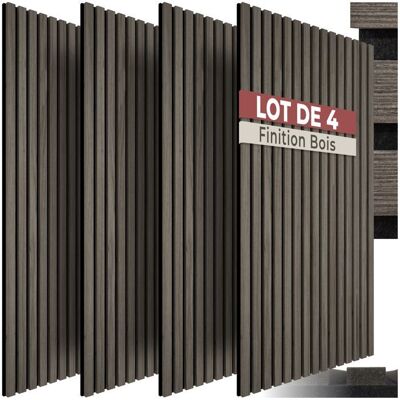 Isolation acoustique - TECTAKE - Lot de 4 panneaux acoustiques SONIC WALL III en bois 120 x 60 x 1 1 cm - Chêne gris Marron - Publicité Isolation acoustique - TECTAKE - Lot de 4 panneaux acoustiques SONIC WALL III en bois 120 x 60 x 1 1 cm - Chêne gris Marron - Publicité