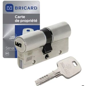 Cylindre serrure européen double entrée 30 x 40 mm debrayable 4 clés Serial S A2P 1 BRICARD - Publicité Cylindre serrure européen double entrée 30 x 40 mm debrayable 4 clés Serial S A2P 1 BRICARD - Publicité