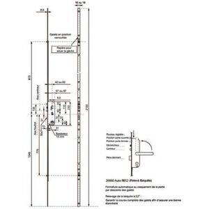 Serrure 4 points série 20215 automatique L2150mm têtière 18mm Axe 40mm bout carré sans gâche - VACHETTE - 26769000 - Publicité Serrure 4 points série 20215 automatique L2150mm têtière 18mm Axe 40mm bout carré sans gâche - VACHETTE - 26769000 - Publicité