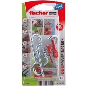 FISCHER - Blister de 4 Chevilles duopower 8x40 avec crochet rond - Publicité FISCHER - Blister de 4 Chevilles duopower 8x40 avec crochet rond - Publicité