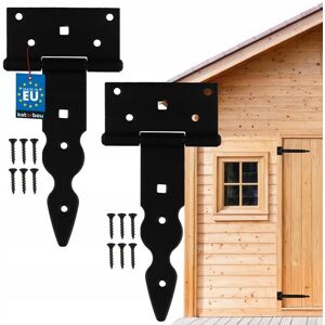 Charnières de porte - KOTARBAU - 150 mm - Acier galvanisé - Revêtement en poudre - 2pcs - Publicité Charnières de porte - KOTARBAU - 150 mm - Acier galvanisé - Revêtement en poudre - 2pcs - Publicité