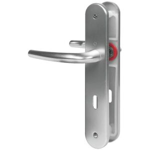 Poignée sur plaque - HOPPE - San Diego - Aluminium - Finition argent - Grand modèle Gris - Publicité Poignée sur plaque - HOPPE - San Diego - Aluminium - Finition argent - Grand modèle Gris - Publicité