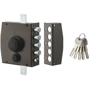 THIRARD - Serrure en applique à bouton pour porte dentrée 154x140mm 3 pts droite 5 clés - THIRARD - Publicité THIRARD - Serrure en applique à bouton pour porte dentrée 154x140mm 3 pts droite 5 clés - THIRARD - Publicité