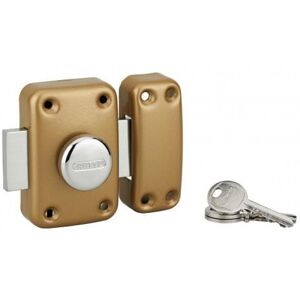 THIRARD Apache - Verrou cylindre à bouton 40 mm acier époxy or 3 clés haute sécurité - Publicité THIRARD Apache - Verrou cylindre à bouton 40 mm acier époxy or 3 clés haute sécurité - Publicité