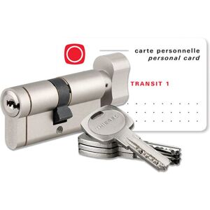 Cylindre européen haute sureté barillet serrure de porte 4 clés et carte propriété Thirard Transit 1 Taille - 30x30mm Bouton - Publicité Cylindre européen haute sureté barillet serrure de porte 4 clés et carte propriété Thirard Transit 1 Taille - 30x30mm Bouton - Publicité