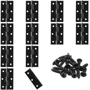 Lot de 12 charnières à billes noires 635 cm (25 pouces) XVX pour portes meubles et fenêtres extérieures avec vis incluses - Publicité Lot de 12 charnières à billes noires 635 cm (25 pouces) XVX pour portes meubles et fenêtres extérieures avec vis incluses - Publicité