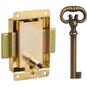 THIRARD - Serrure de meuble en applique pour porte dameublement axe 20mm 40x50mm laiton 1 clé - THIRARD Jaune - Publicité THIRARD - Serrure de meuble en applique pour porte dameublement axe 20mm 40x50mm laiton 1 clé - THIRARD Jaune - Publicité