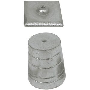 Plomb de maçon en fonte avec plaque AFBAT Blanc - Publicité Plomb de maçon en fonte avec plaque AFBAT Blanc - Publicité